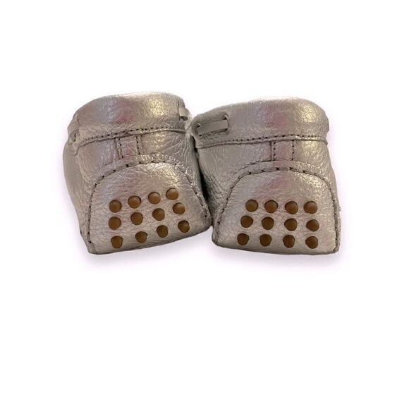 Cole Haan Metallic Silver Driving Moccasin Loafers - Picture 3 of 7